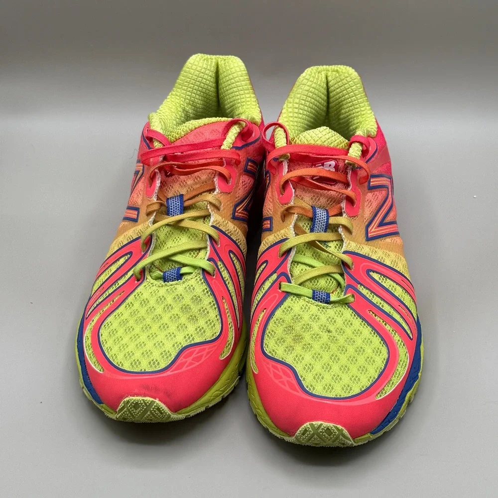 New Balance Womens Running Shoes Neon Pink Yellow Blue Sneakers Size 7.5 - Picture 3 of 9